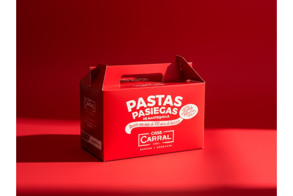 Combinado de pastas pasiegas de mantequilla Casa Carral con y sin chocolate | Sobaos y Quesadas
