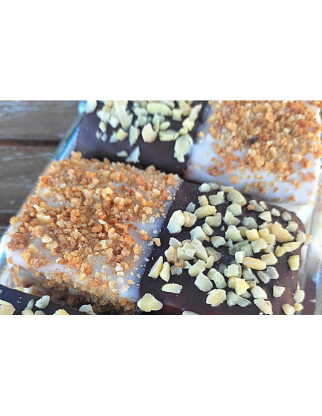 Sobaos crocanti bañados en chocolate