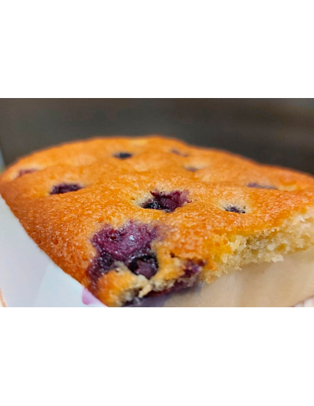 Sobao pasiego con arándanos.